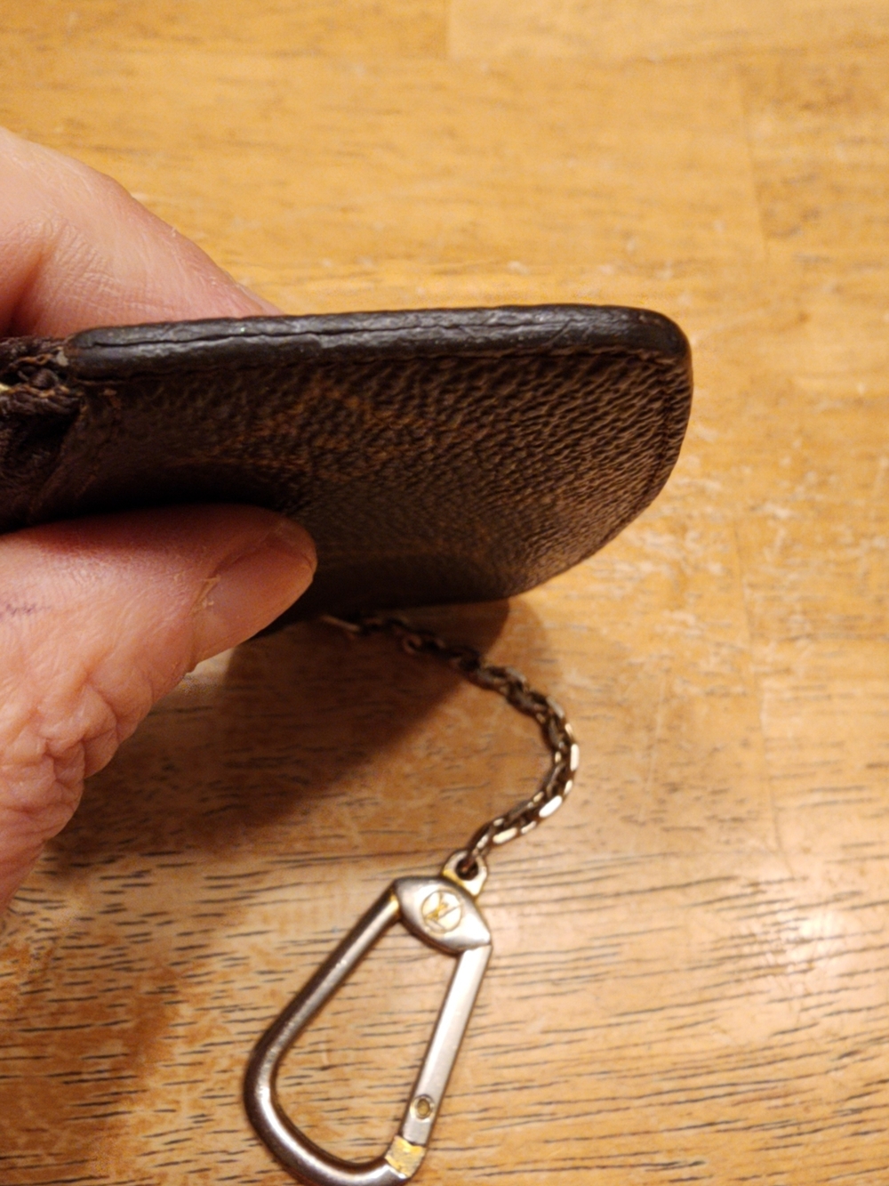 vintage Louis Vuitton Monogram Canvas Pochette Cles key pouch and coin purse. - Picture 8 of 15